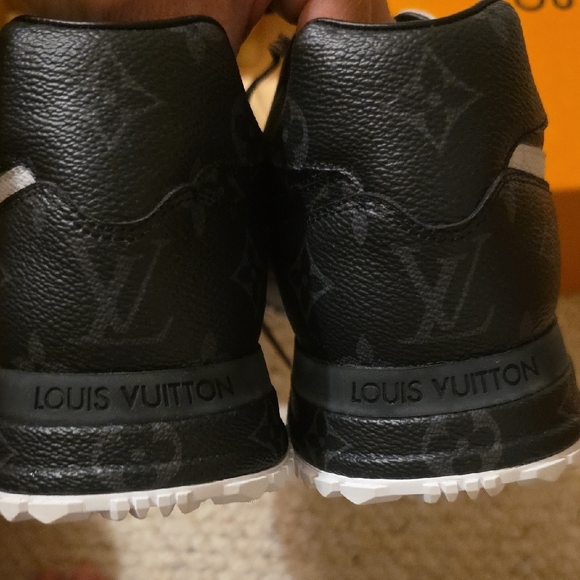 Louis Vuitton Men's Dark Brown and White Sneakers - Picture 4 of 12